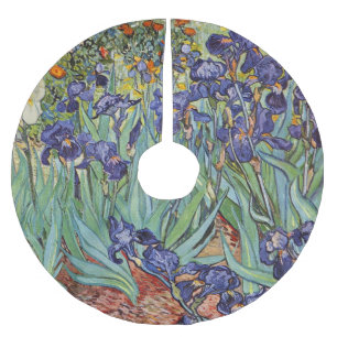 Van Gogh Schwertlilien Impressionistisches Gemälde Polyester Weihnachtsbaumdecke