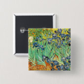 Van Gogh Schwertlilien Knopf Button (Vorne & Hinten)
