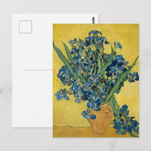 Van Gogh Schwertlilien - Kräftige Blaue und Gelbe  Postkarte