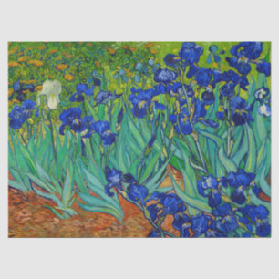 Van Gogh Schwertlilien Vintage Florales Blaues Sei Seidenpapier