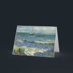 Van Gogh Seascape bei Saintes Maries de la Mer Karte<br><div class="desc">Seascape in Saintes Maries de la Mer von Vincent van Gogh ist ein Vintages nautisches Post-Impressionismus-Gemälde mit Segelbooten auf dem Ozean mit sanften Wellen. Über den Künstler: Vincent Willem van Gogh war ein postimpressionistischer Maler,  dessen Werk durch seine raue Schönheit,  emotionale Ehrlichkeit und seine kühne Farbe besonders bemerkenswert war.</div>