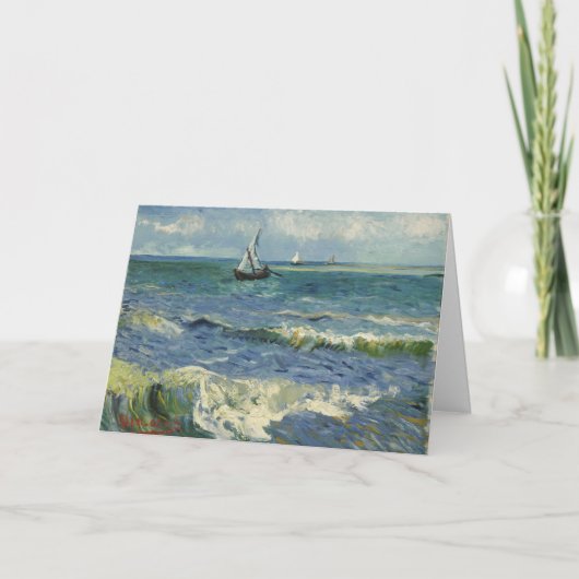 Van Gogh Seascape bei Saintes Maries de la Mer Karte (Vorderseite)