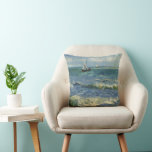 Van Gogh Seascape bei Saintes Maries de la Mer Kissen<br><div class="desc">Seascape in Saintes Maries de la Mer von Vincent van Gogh ist ein Vintages nautisches Post-Impressionismus-Gemälde mit Segelbooten auf dem Ozean mit sanften Wellen. Über den Künstler: Vincent Willem van Gogh war ein postimpressionistischer Maler,  dessen Werk durch seine raue Schönheit,  emotionale Ehrlichkeit und seine kühne Farbe besonders bemerkenswert war.</div>