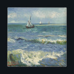Van Gogh Seascape bei Saintes Maries de la Mer Magnet<br><div class="desc">Seascape in Saintes Maries de la Mer von Vincent van Gogh ist ein Vintages nautisches Post-Impressionismus-Gemälde mit Segelbooten auf dem Ozean mit sanften Wellen. Über den Künstler: Vincent Willem van Gogh war ein postimpressionistischer Maler,  dessen Werk durch seine raue Schönheit,  emotionale Ehrlichkeit und seine kühne Farbe besonders bemerkenswert war.</div>