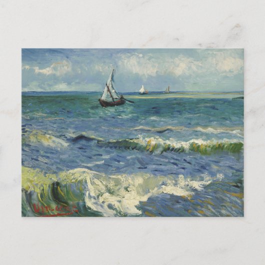 Van Gogh Seascape bei Saintes Maries de la Mer Postkarte (Vorderseite)