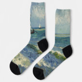 Van Gogh Seascape bei Saintes Maries de la Mer Socken (Linkes Detail)