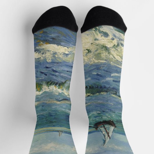 Van Gogh Seascape bei Saintes Maries de la Mer Socken (Oben)