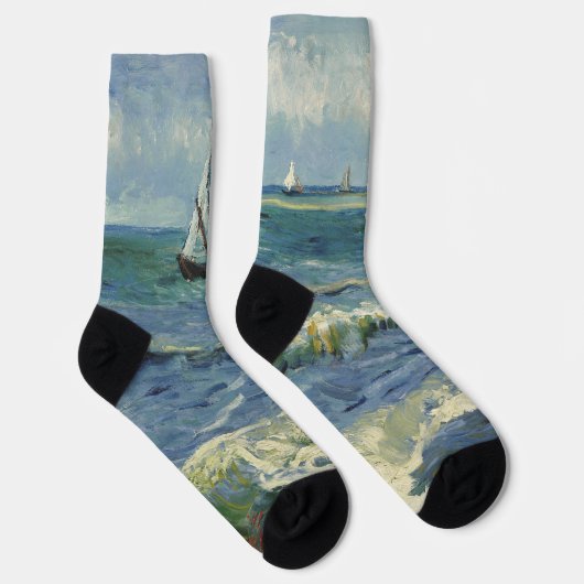 Van Gogh Seascape bei Saintes Maries de la Mer Socken (Rechts)