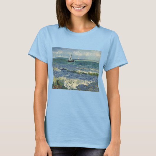 Van Gogh Seascape bei Saintes Maries de la Mer T-Shirt (Vorderseite)