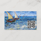 Van Gogh - Seascape bei Saintes-Maries - QR-Code Visitenkarte (Vorderseite)