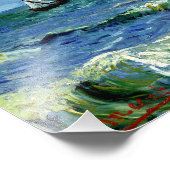 Van Gogh - Seascape, berühmtes Gemälde Fotodruck (Ecke)