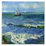 Van Gogh - Seascape Fliese<br><div class="desc">Vincent van Gogh's berühmtes Gemälde, Seascape in der Nähe von Les Saintes-Maries de la Mer.</div>