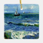 Van Gogh - Seascape Keramikornament<br><div class="desc">Vincent van Gogh's berühmtes Gemälde,  Seascape in der Nähe von Les Saintes-Maries de la Mer.</div>