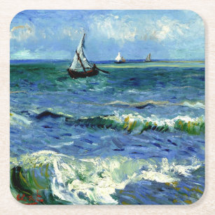 Van Gogh - Seascape Rechteckiger Pappuntersetzer