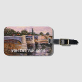 Van Gogh Seine Fluss mit Pont del Grande Jette Gepäckanhänger (Vorderseite (Horizontal))