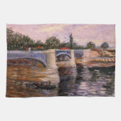 Van Gogh Seine Fluss mit Pont del Grande Jette Geschirrtuch (Horizontal)