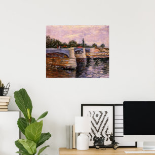 Van Gogh Seine Fluss mit Pont del Grande Jette Poster