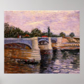 Van Gogh Seine Fluss mit Pont del Grande Jette Poster (Vorne)
