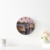 Van Gogh Seine Fluss mit Pont del Grande Jette Runde Wanduhr (Zuhause)