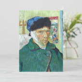 Van Gogh selbst-portrait Bandaged Ear Art Malerei Karte (Stehend Vorderseite)