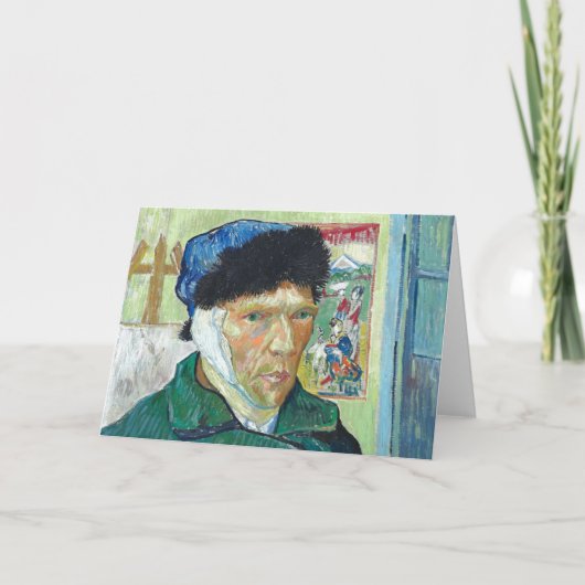 Van Gogh selbst-portrait Bandaged Ear Art Malerei Karte (Vorderseite)