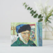 Van Gogh selbst-portrait Bandaged Ear Art Malerei Postkarte (Stehend Vorderseite)