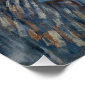 Van Gogh selbst-Portrait mit Glossy aus Graugürtel Poster (Ecke)