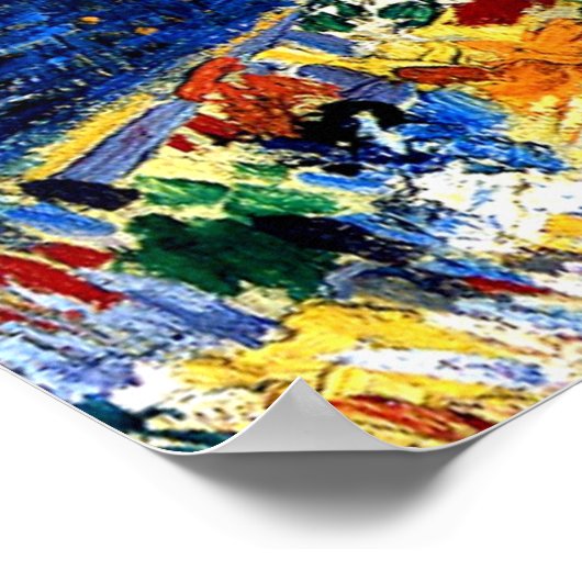 Van Gogh - Selbstportrait als Maler Poster (Ecke)