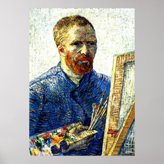 Van Gogh - Selbstportrait als Maler Poster (Vorne)