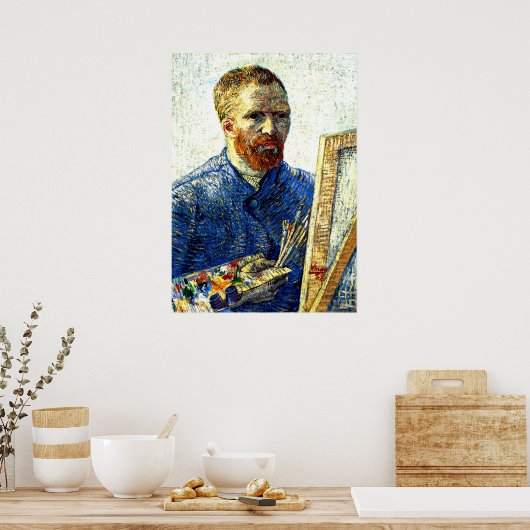 Van Gogh - Selbstportrait als Maler Poster (Küche)