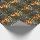 Van Gogh - Selbstportrait in grauem Filthut Geschenkpapier (Ecke)