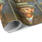 Van Gogh - Selbstportrait in grauem Filthut Geschenkpapier (Rolleneckpunkt)