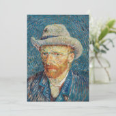 Van Gogh - Selbstportrait mit einem grauen Filthut Einladung (Stehend Vorderseite)