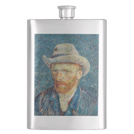 Van Gogh - Selbstportrait mit einem grauen Filthut Flachmann