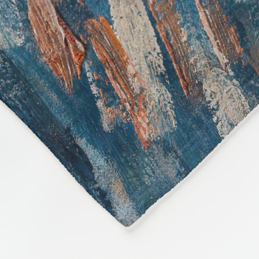 Van Gogh - Selbstportrait mit einem grauen Filthut Fleecedecke (Ecke)