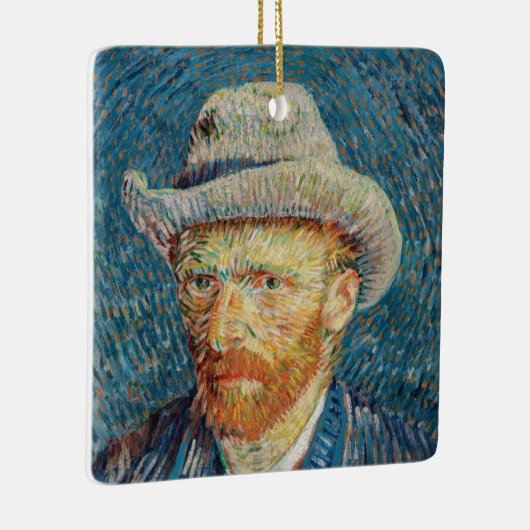 Van Gogh - Selbstportrait mit einem grauen Filthut Keramikornament (Rechts)