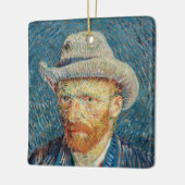 Van Gogh - Selbstportrait mit einem grauen Filthut Keramikornament (Links)
