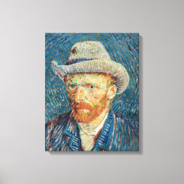 Van Gogh - Selbstportrait mit einem grauen Filthut Leinwanddruck