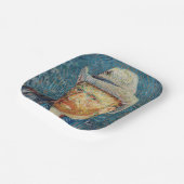 Van Gogh - Selbstportrait mit einem grauen Filthut Pappteller (Gewinkelt)
