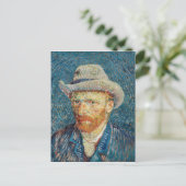 Van Gogh - Selbstportrait mit einem grauen Filthut Postkarte (Stehend Vorderseite)