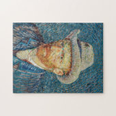 Van Gogh - Selbstportrait mit einem grauen Filthut Puzzle (Horizontal)