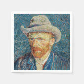 Van Gogh - Selbstportrait mit einem grauen Filthut Serviette (Vorderseite)