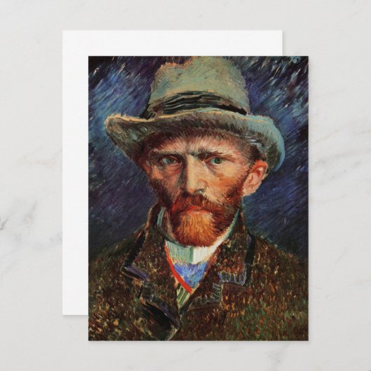 Van Gogh; Selbstportrait mit grauem Filthut (Vorne/Hinten)