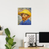 Van Gogh - Selbstportrait mit Strohhut 1887 Poster (Heimbüro)