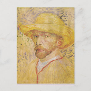 van Gogh - Selbstportrait mit Strohhut (1887) Postkarte