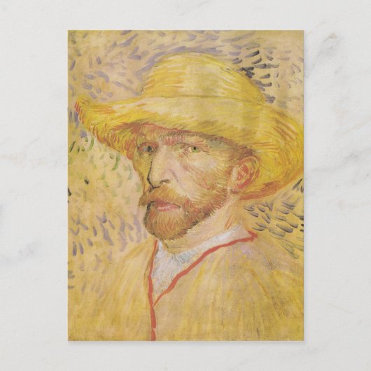 van Gogh - Selbstportrait mit Strohhut (1887) Postkarte (Vorderseite)