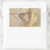 Van Gogh Selbstportrait mit Strohhut Rechteckiger Aufkleber (Tasche)