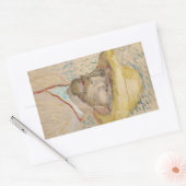 Van Gogh Selbstportrait mit Strohhut Rechteckiger Aufkleber (Umschlag)