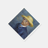 Van Gogh - Selbstportrait mit Strohhut Serviette (Ecke)