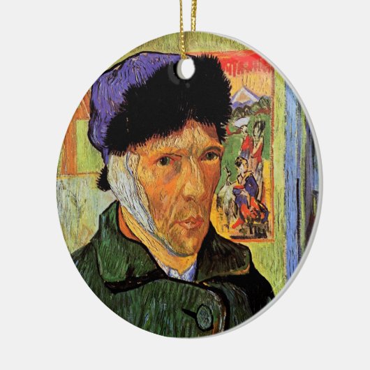 Van Gogh; Selbstportrait mit verbanntem Ohr Keramik Ornament (Links)